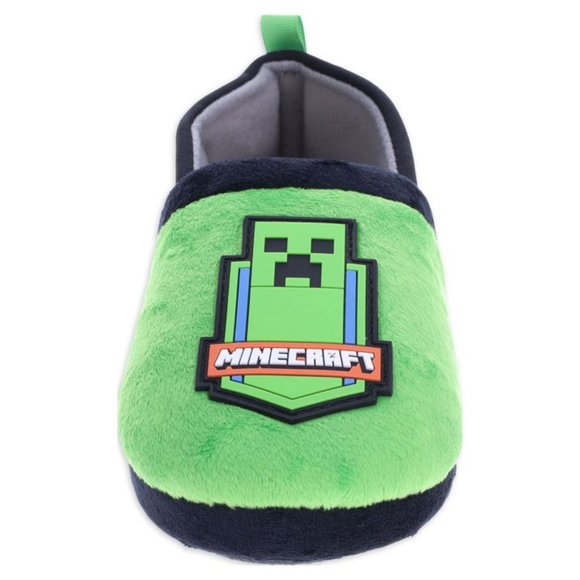 Boys Girls MINECRAFT Creeper Green A-Line Slippers Size 4/5 plush NWT - Picture 4 of 6